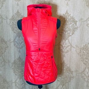 New Balance Hot Pink Performance Polartec Hooded Vest XS